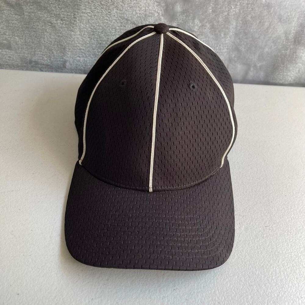 Richardson Baseball Hat Mesh Performance Golf Fitted Black White Trim S5 465